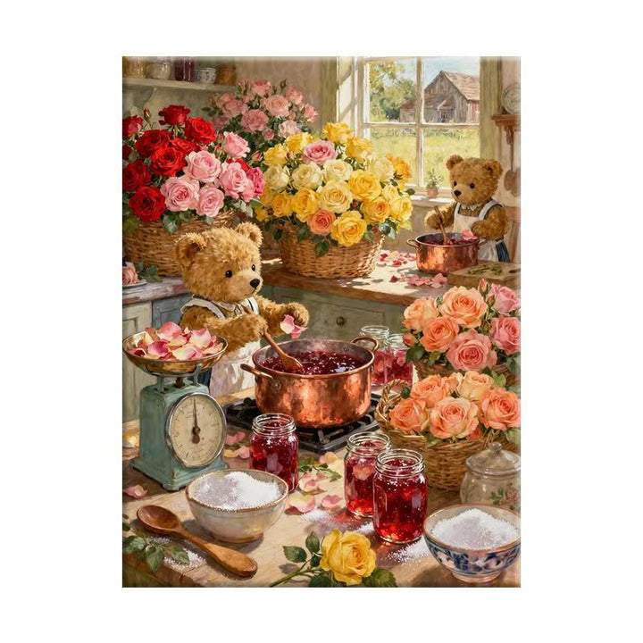 Charming Bear-Themed Kitchen Art Print Kalsten
