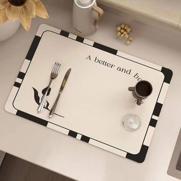 Floral Design Kitchen Mat