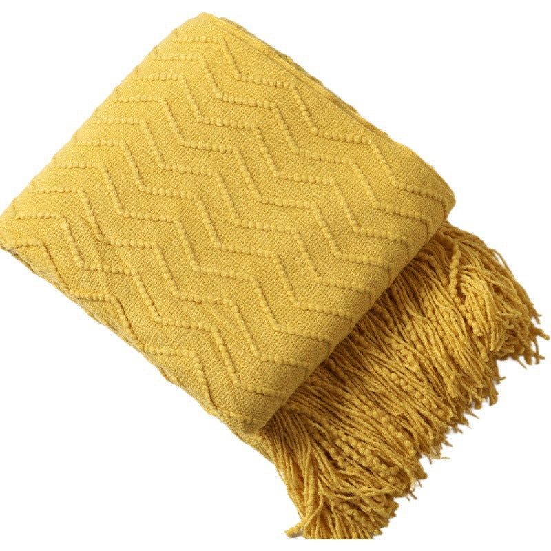 Cozy Textured Throw Blanket Kalsten
