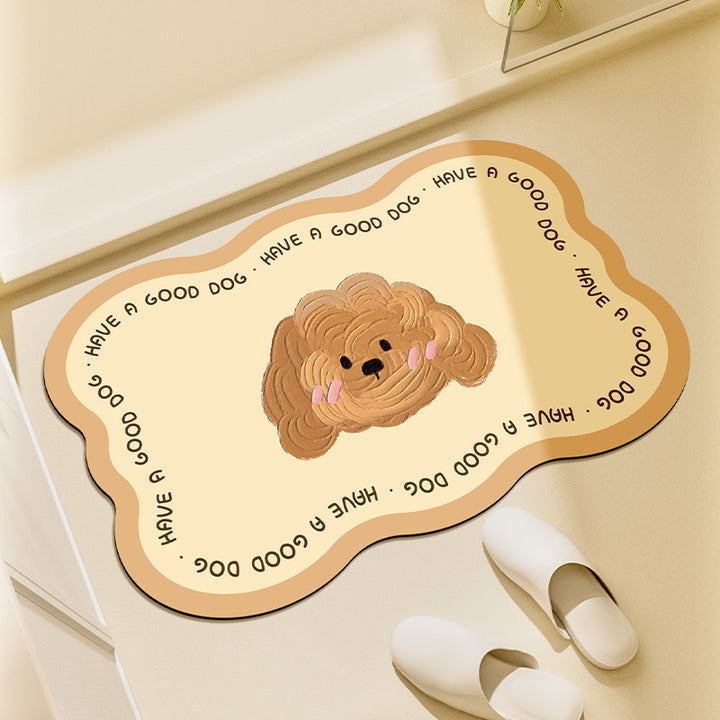 Playful Avocado-Themed Floor Mat