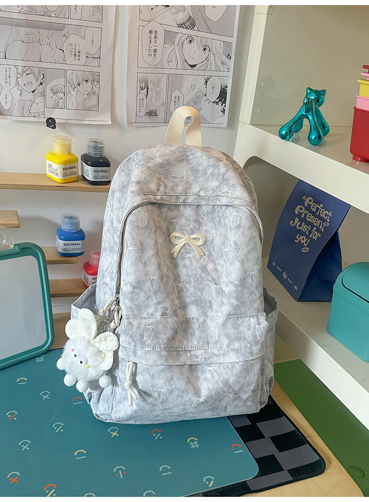 Whimsical Bow-Embellished Backpack Kalsten