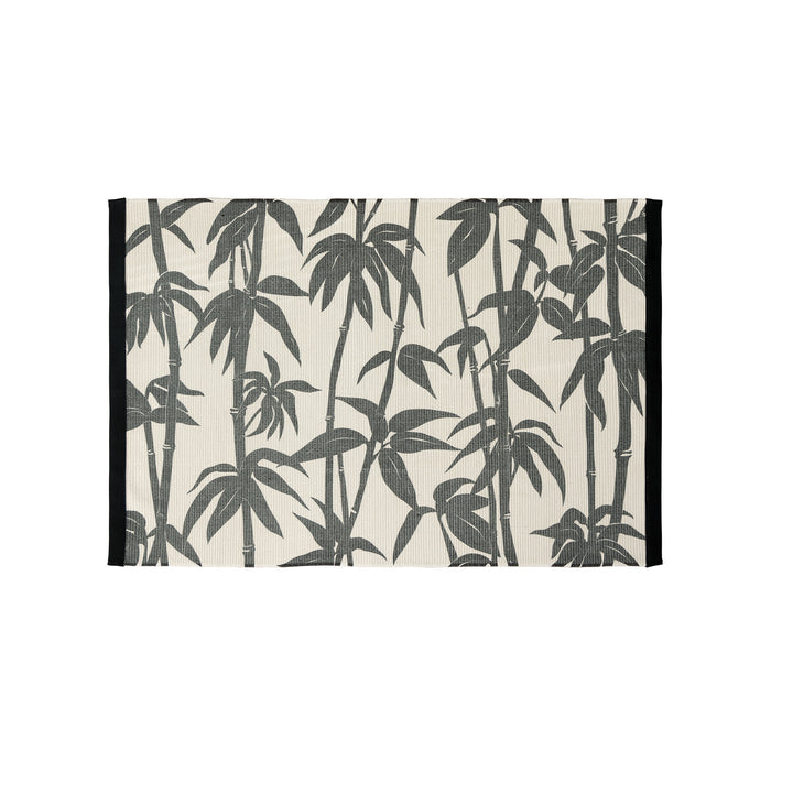 Decorative jacquard table runner with floral weaving texture and reinforced edge