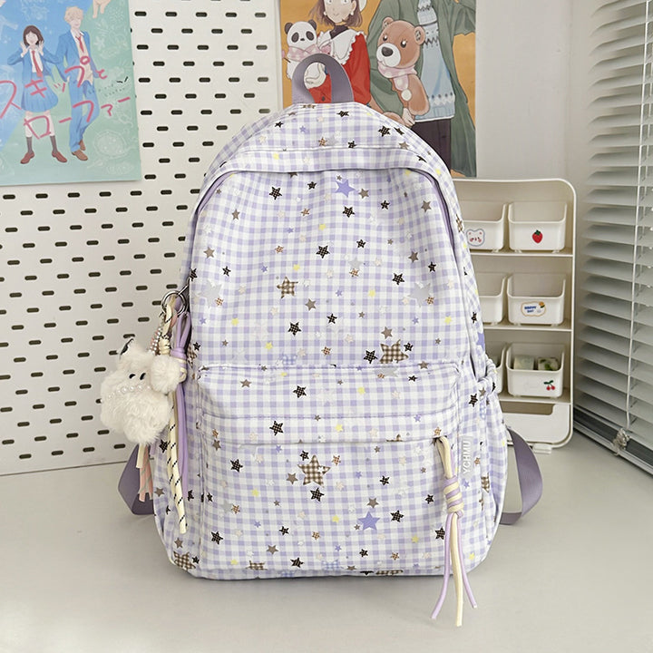 Cute Decorative Star-Embellished Backpack Kalsten