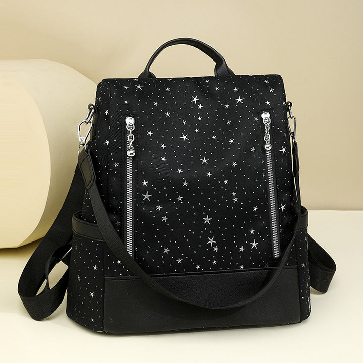 Star Patterned Multi-Pocket Backpack Kalsten