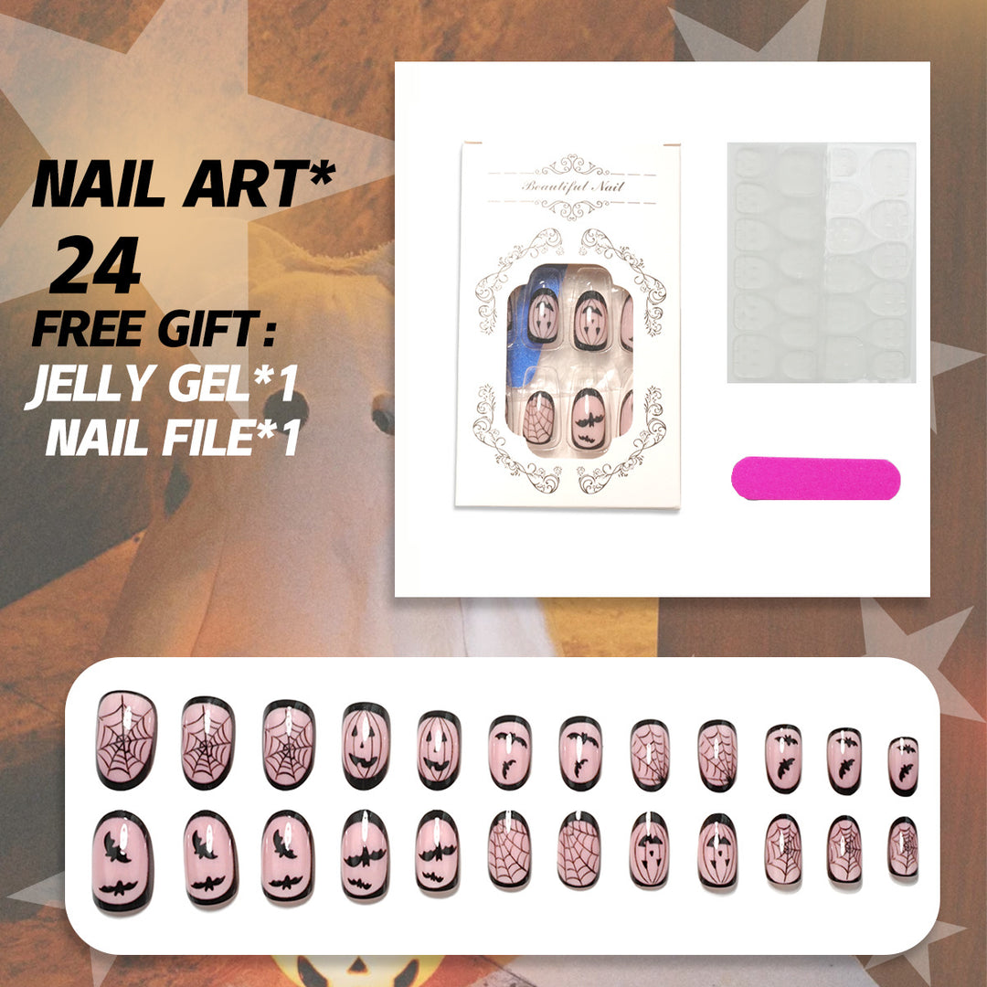 Halloween-Themed Press-On Nail Art Set