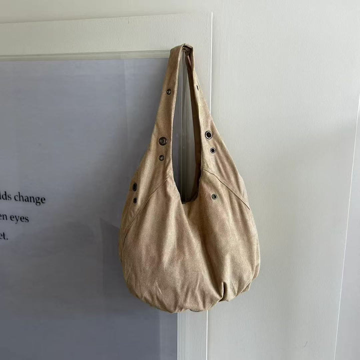 Slouchy Canvas Shoulder Bag