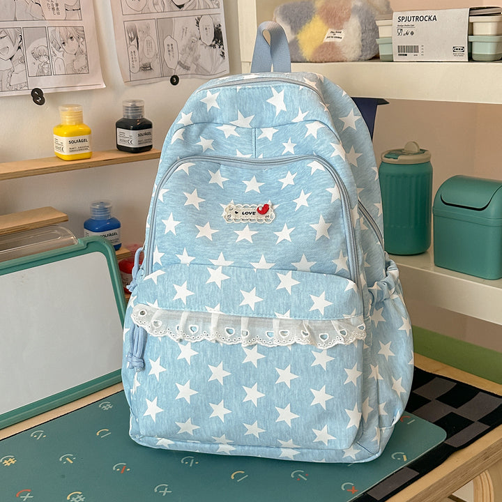 Trendy Star-Print School Backpack Kalsten