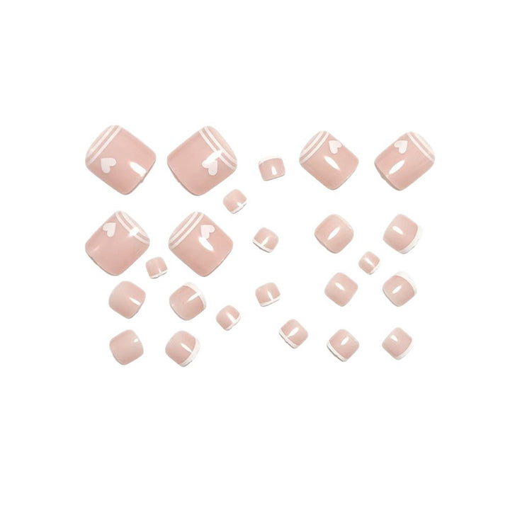 Artificial nails in an elegant design with heart details Kalsten