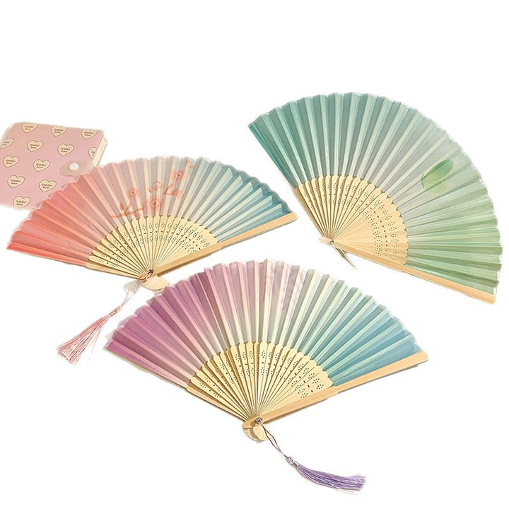 Hand fan made of high-quality paper and bamboo Kalsten