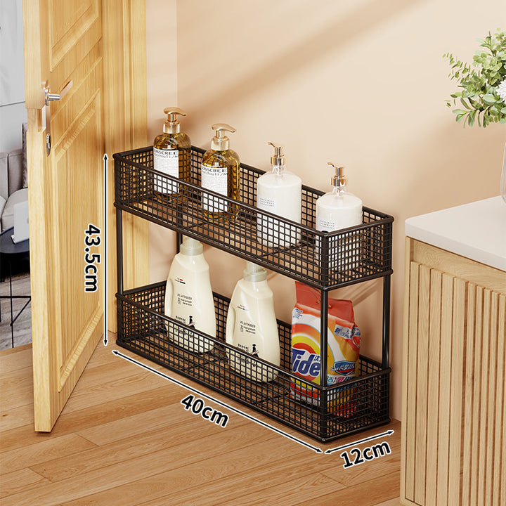 Slim Overdoor Three-Tier Wire Mesh Storage Organizer