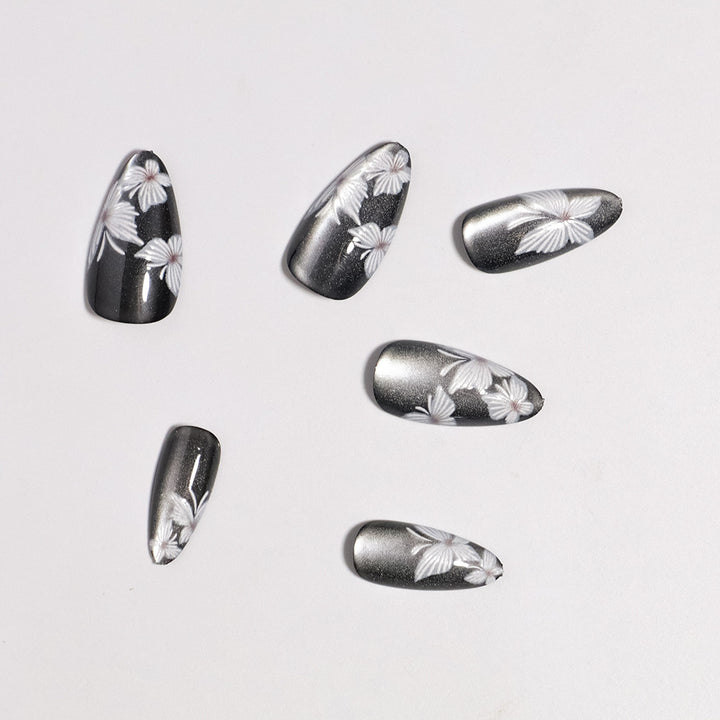 Floral Accent Press-On Nails Set Kalsten