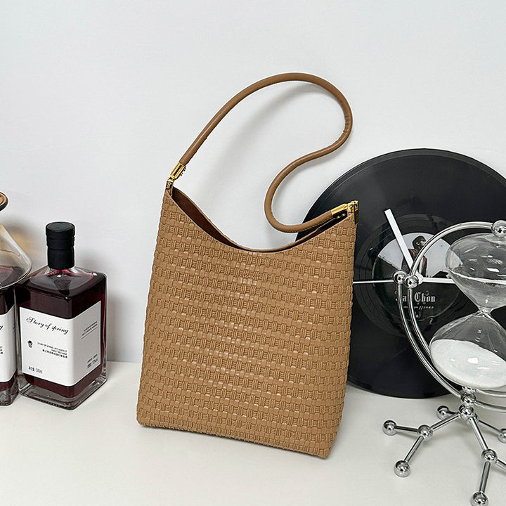 Textured Weave Shoulder Bag