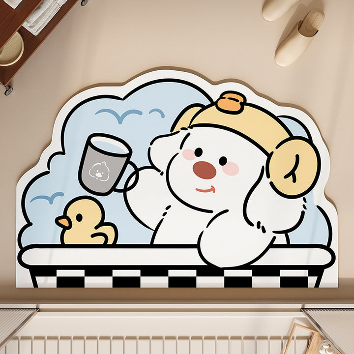 Fun Cartoon Dog Bath Mat Kalsten