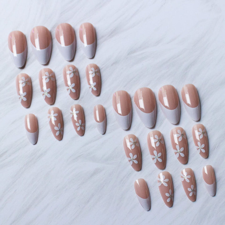 Elegant Floral Tip Acrylic Nail Art Kit