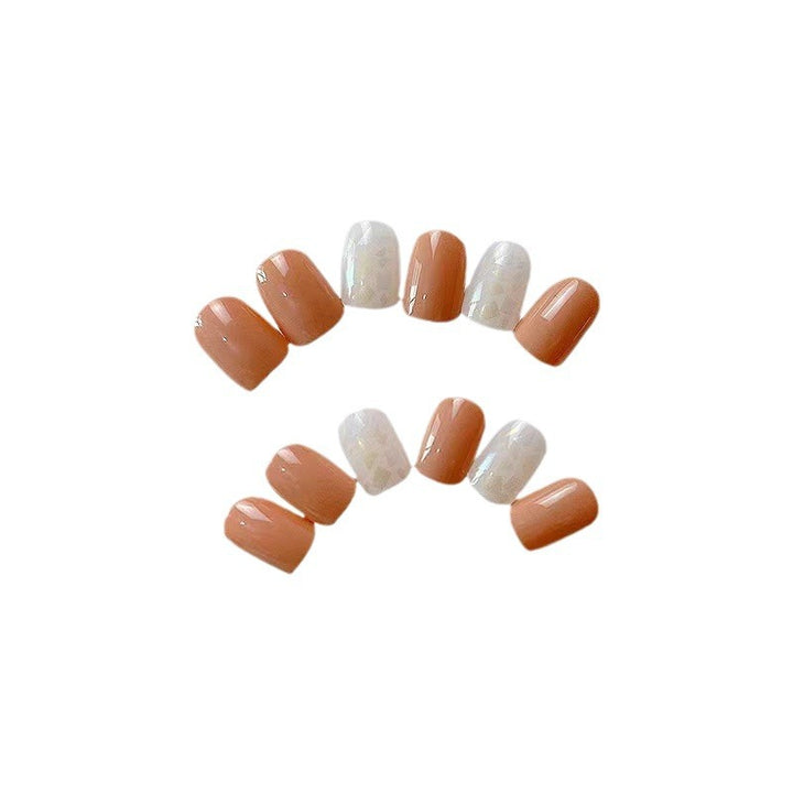 Elegant Press-On Nail Set with Decorative Gel Accents