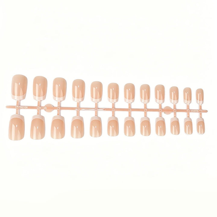 Artificial nail set with stylish French design and elegant shine Kalsten