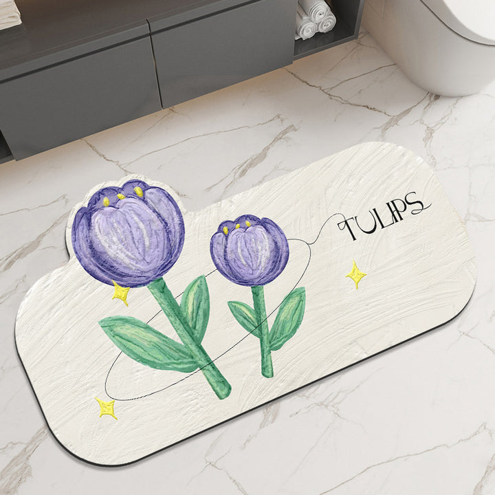 Decorative Floral Bath Mat