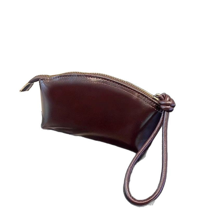 Sleek Faux Leather Zippered Cosmetic Bag Kalsten