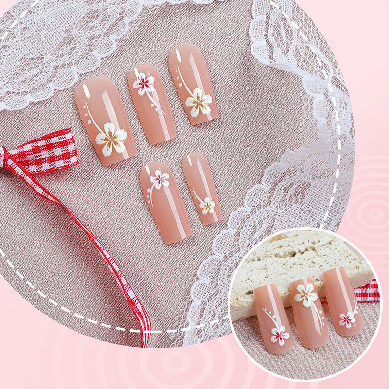 Artistic Floral Press-On Nail Art Set