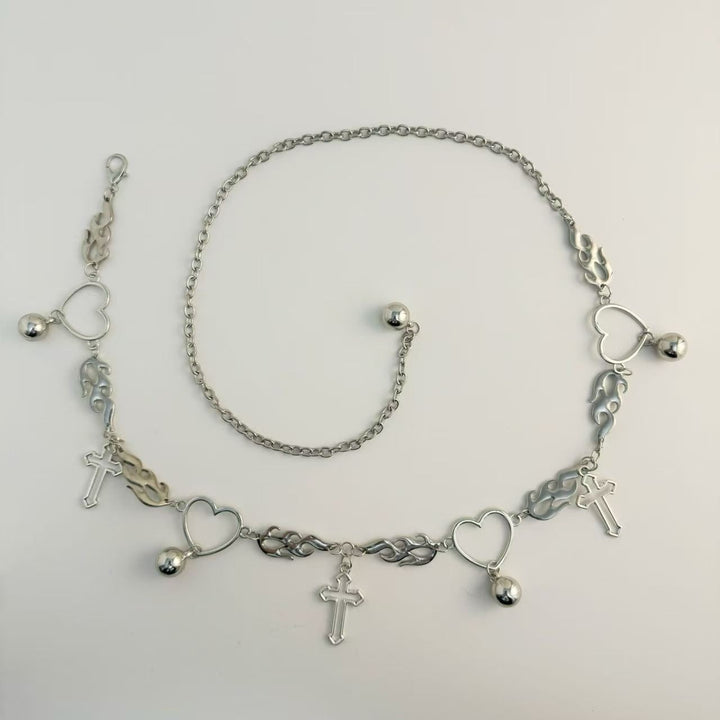 Fashionable chain belt with pendants Kalsten