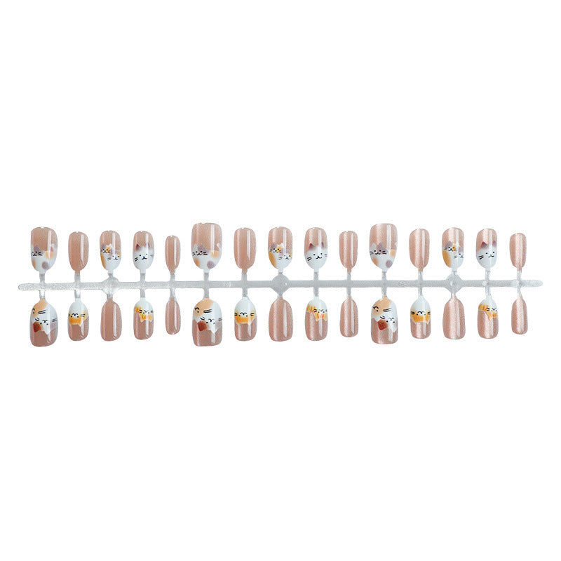 Playful Animal-Themed Press-On Nail Art Set