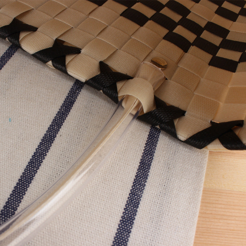 Braided shopping bag with elegant accents Kalsten
