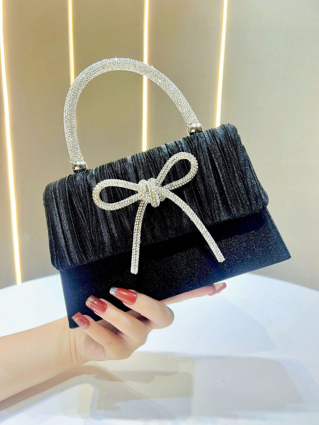 Elegant Textured Handheld Evening Bag