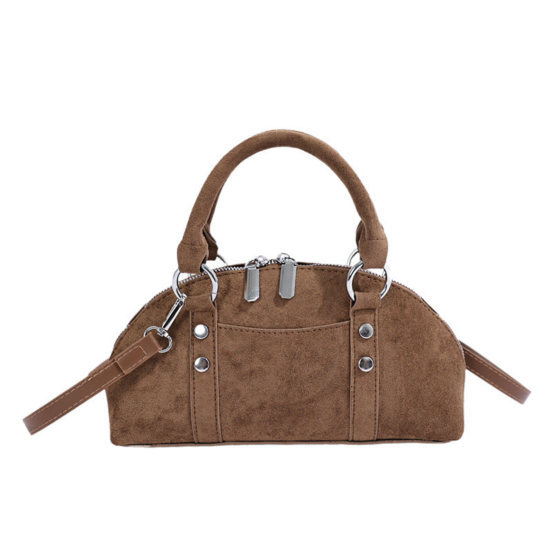 Structured Suede Handbag