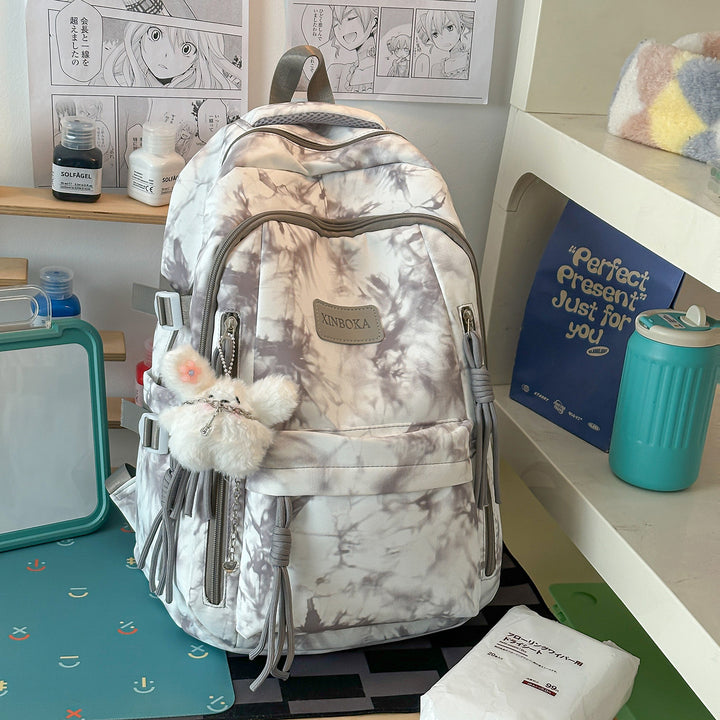 Trendy Marble Patterned Backpack Kalsten