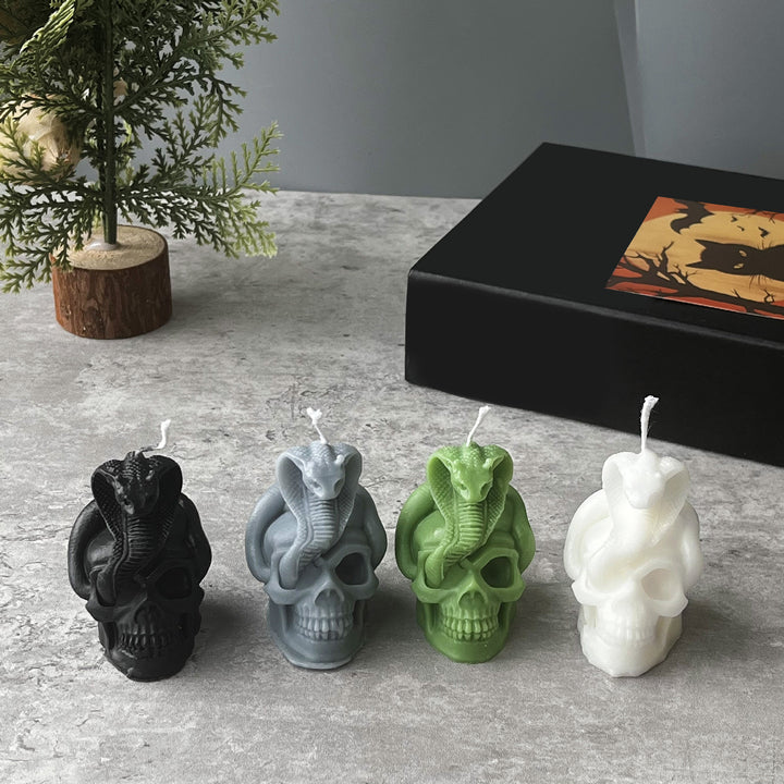Skull and Cobra Candle
