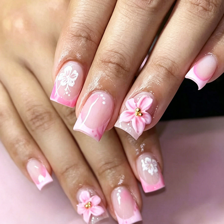Artistic Floral Press-On Nail Art Kit Kalsten