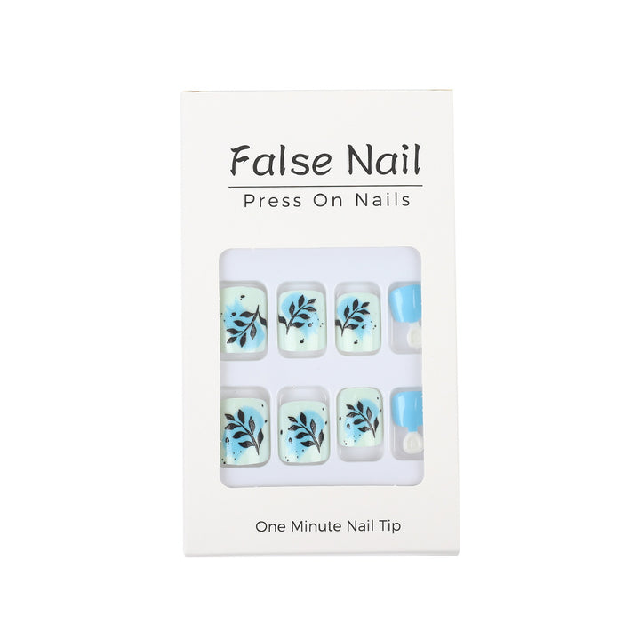 Stylish leaf design artificial nails Kalsten