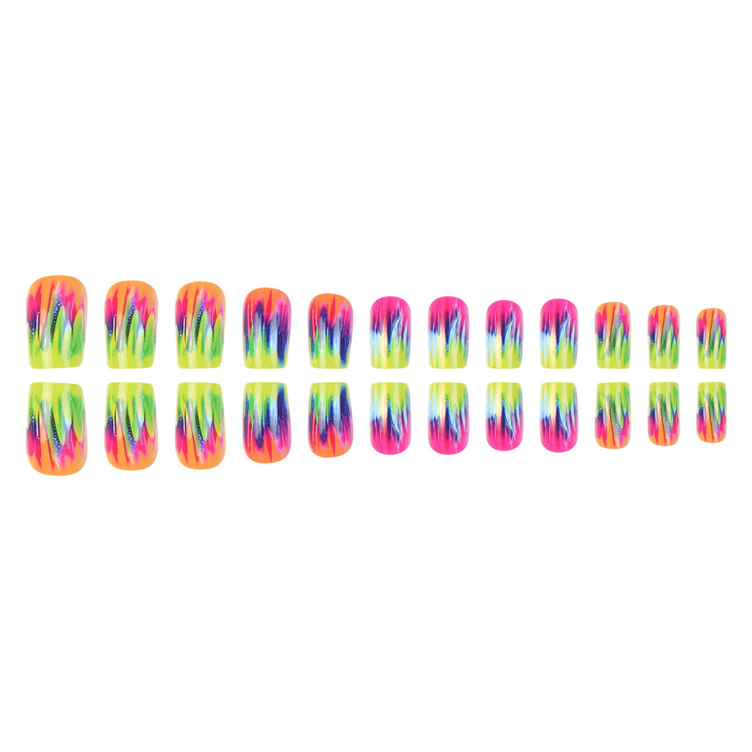 Vibrant Gradient Nail Art Extensions Kalsten