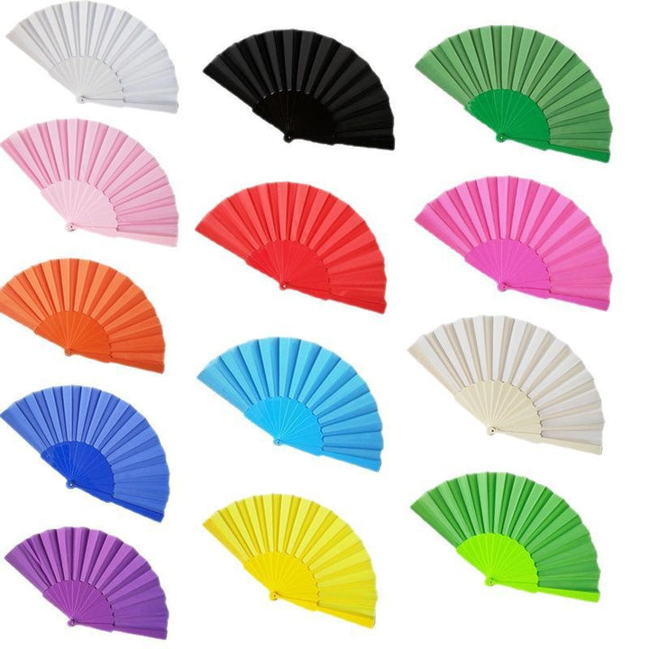 Women's artistic hand fan with filigree wooden handle Kalsten