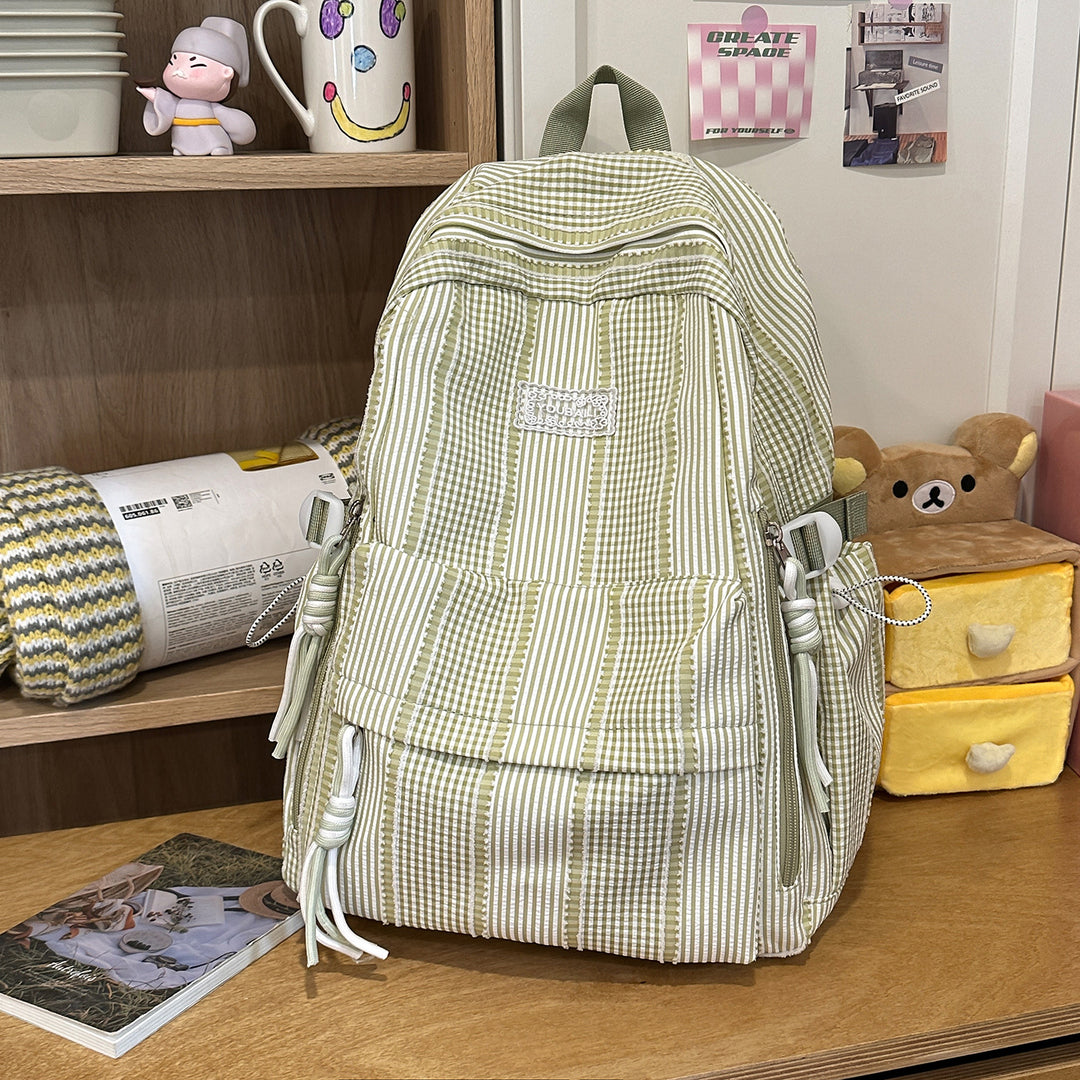 Stylish Striped Casual Backpack Kalsten