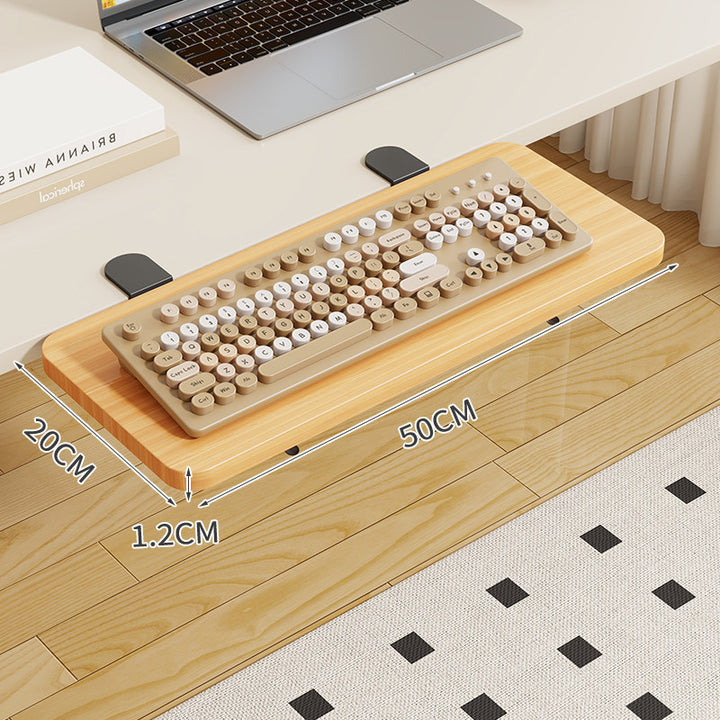 Clamp-On Foldable Bamboo Side Tray Table for Desk and Sofa