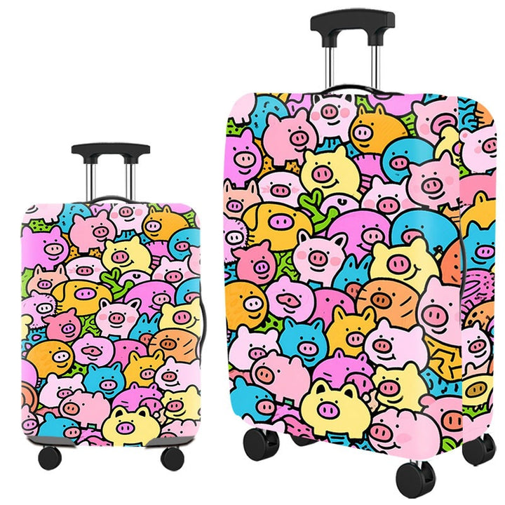 Ladies Hard Shell Suitcase with Creative Cat Design Kalsten