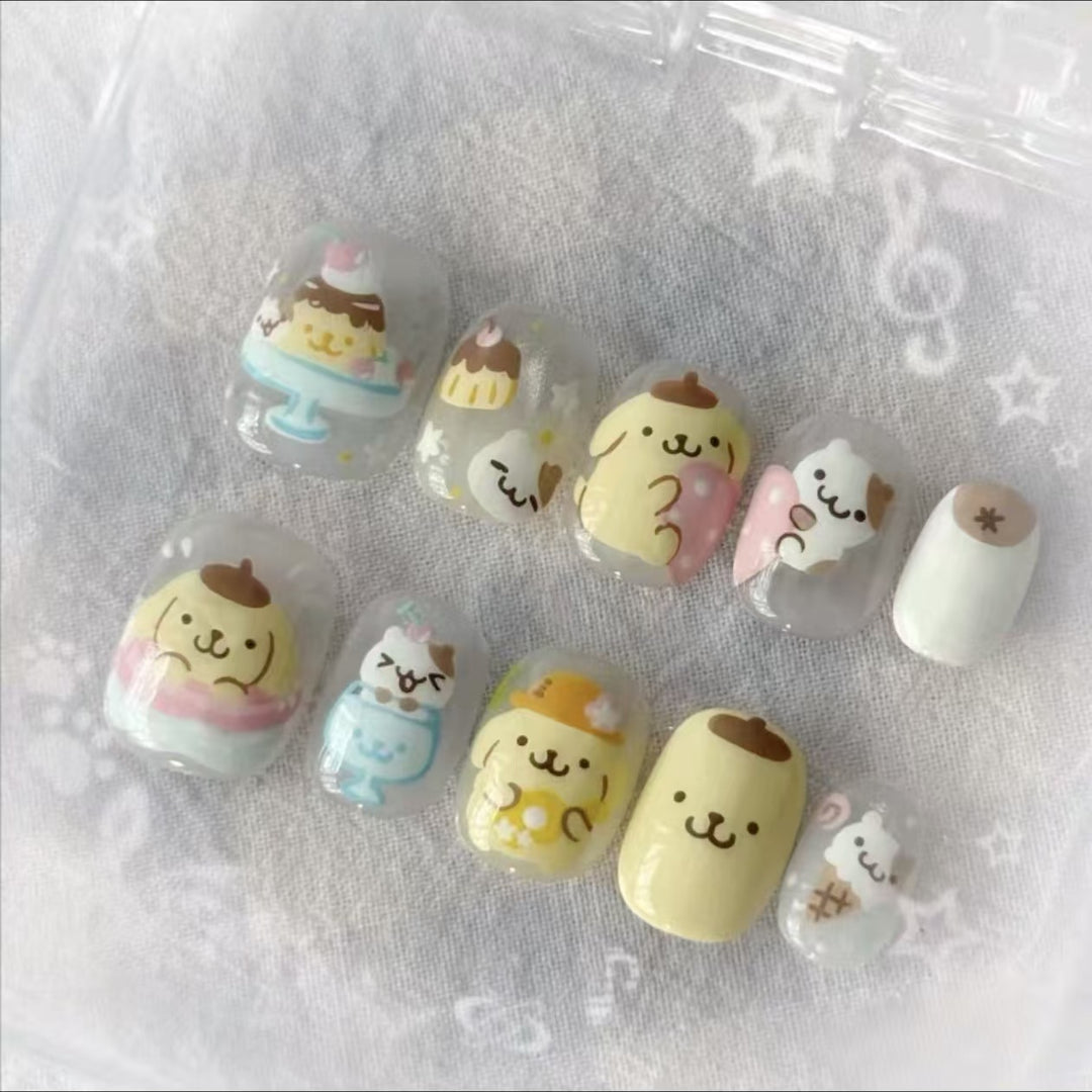 Whimsical Character Press-On Nail Art Set Kalsten