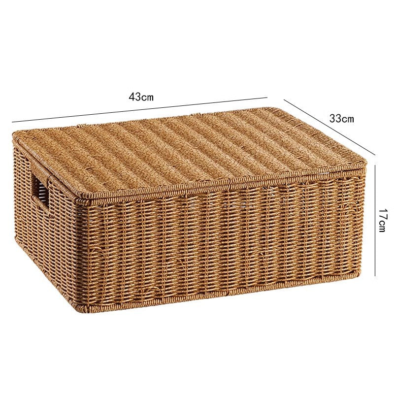 Woven Storage Chest with Lid Kalsten