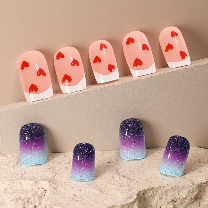 Nail Art Set with Romantic Heart Design Kalsten