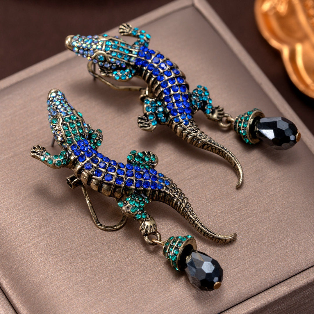 Artistic Lizard-Inspired Drop Earrings Kalsten