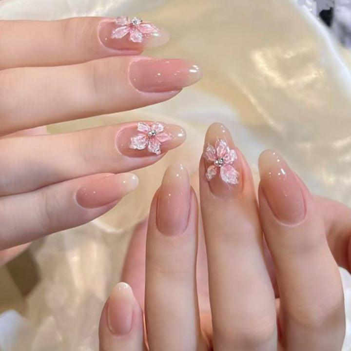 Artistic nail designs with delicate floral accents Kalsten