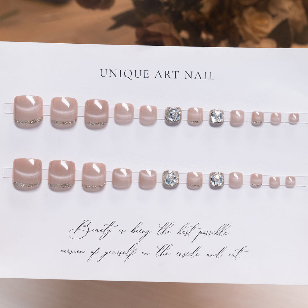 Embellished Gel Toenail Art