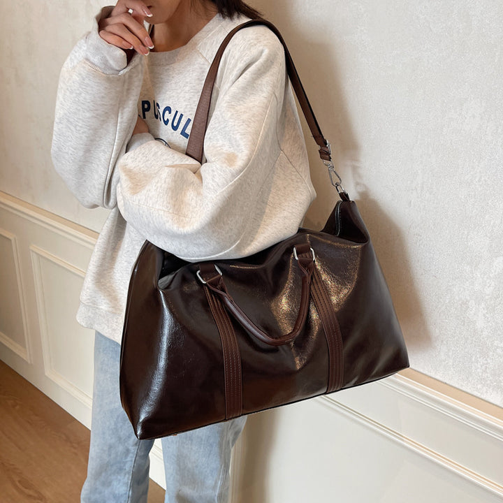 Premium Leather Weekend Duffel Bag Kalsten