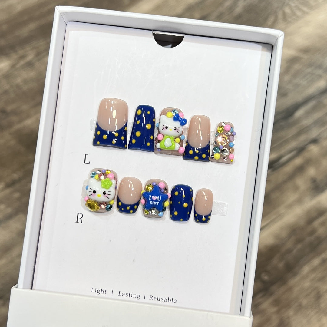 Decorative Floral Stiletto Press-On Nail Set Kalsten