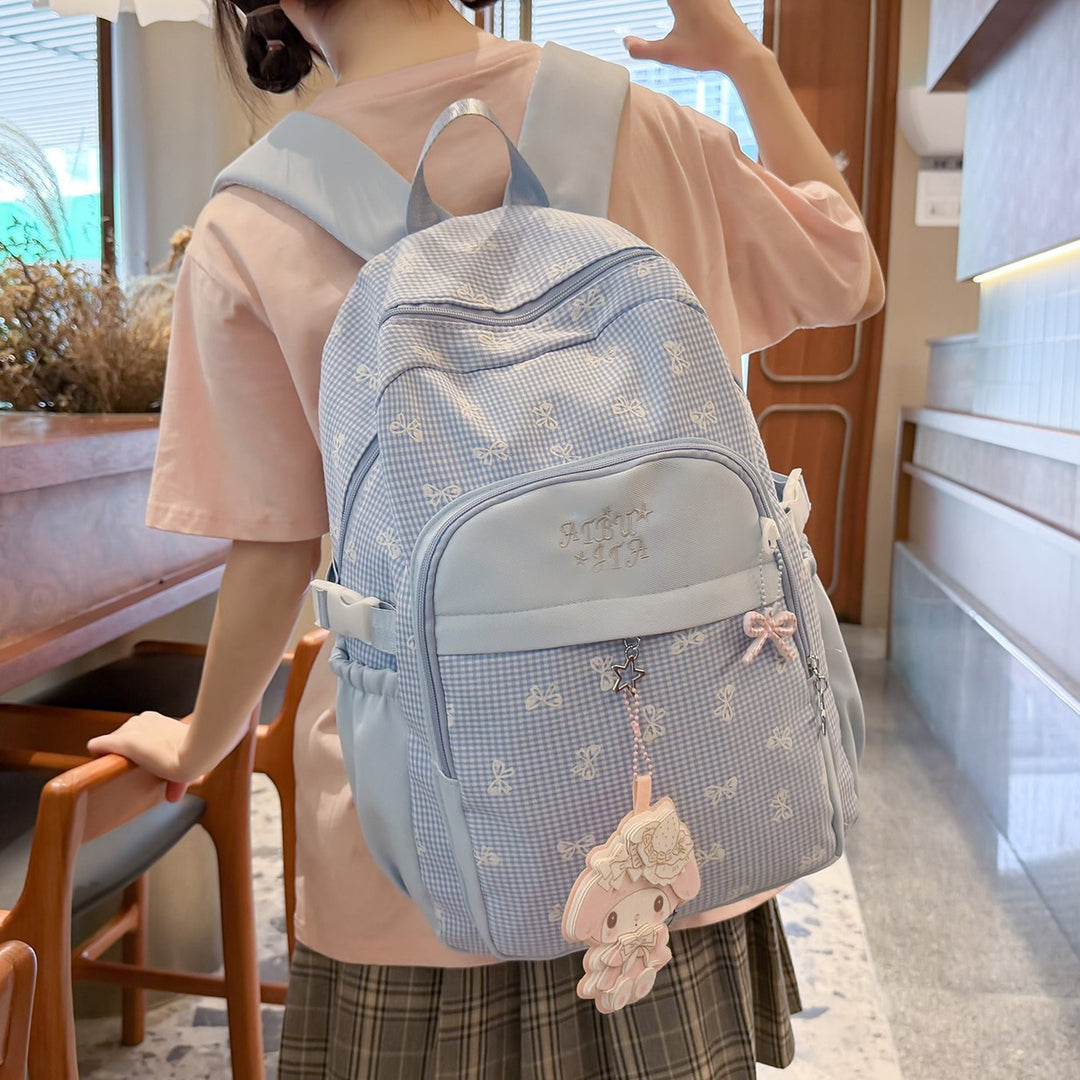 Stylish Checker Patterned Backpack Kalsten