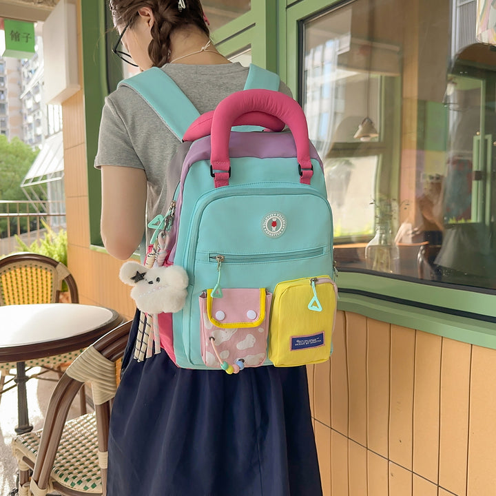 Color Block Multi-Functional Backpack Kalsten