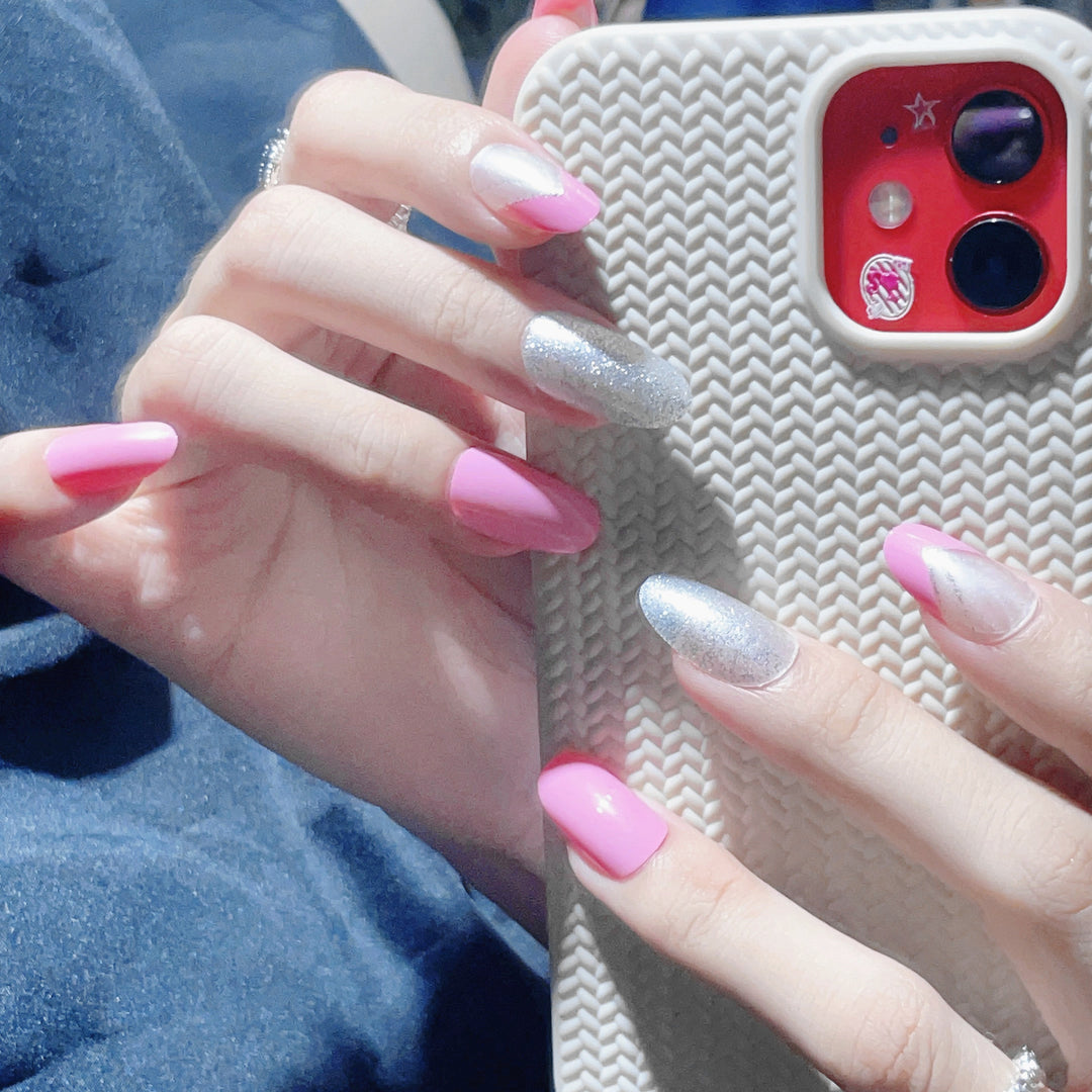 Abstract Floral Press-On Nail Set