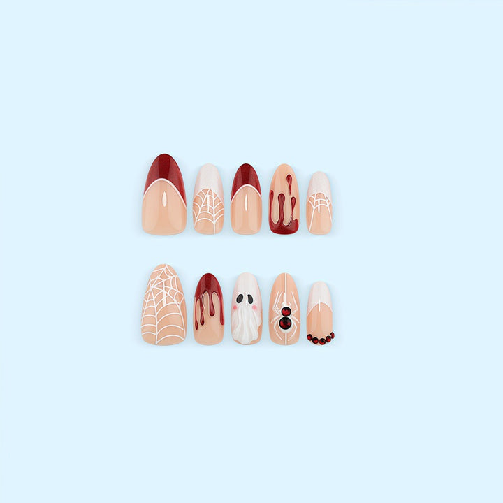 Halloween Artificial Nails with Creepy Design Kalsten