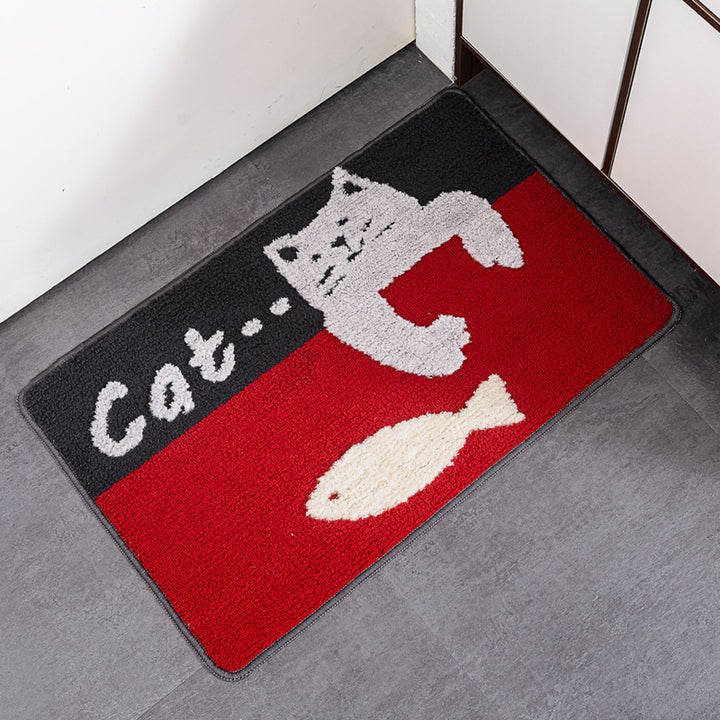 Cat-Themed Welcome Mat